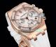 Swiss Copy AP Royal Oak Rose Gold Ladies 37MM White Chronograph Dial Diamond Bezel Watch (3)_th.jpg